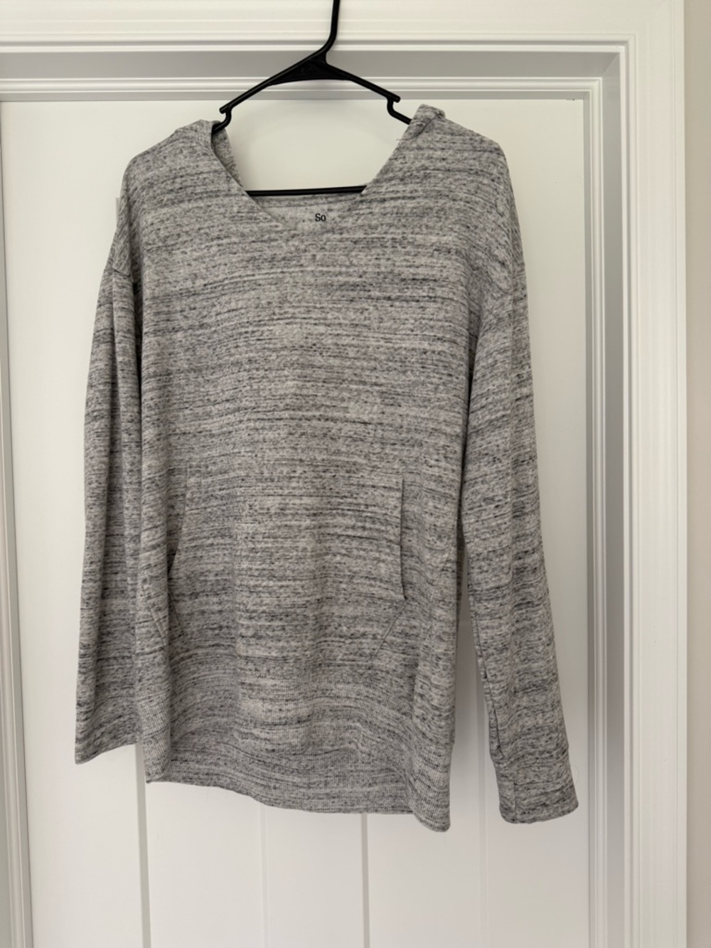 So Lightweight Grey Marled Hoodie Sweater